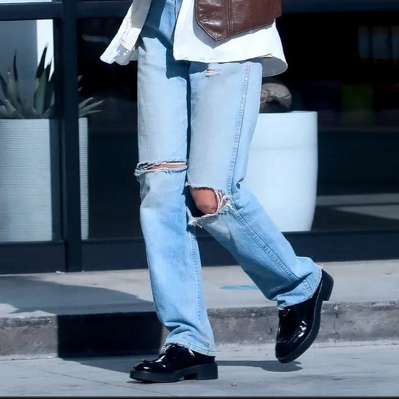 !! RESTOCKED !! Black Patent Leather Chunky Sole Loafers - Picture 8 of 12